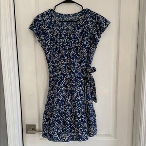 Cupshe Navy Floral Mini Dress